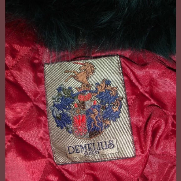 DEMELIUS SUISSE Quilted Coat Fur Collar Size M - US 8/12 - Picture 2 of 8